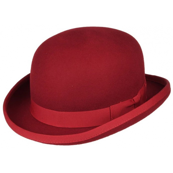 Red Hermes Wool Felt Bowler Hat - Traclet
