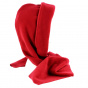 Women's Red Fleece Hood Vairé - Traclet