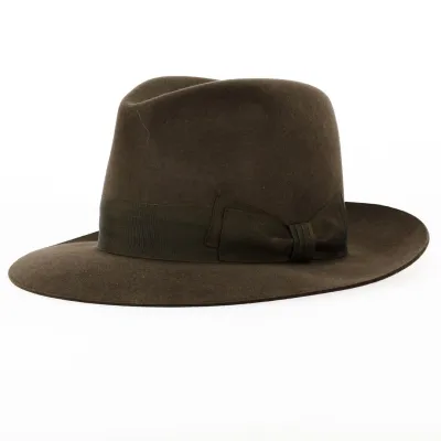 Indiana Jones Brown Fur Felt Hat - Original Shape Reference: 1709 | Traclet Hat Shop
