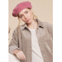 Authentic Beret Navy Pink Wool - Heritage by Laulhère