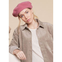 Authentic Beret Navy Pink Wool - Heritage by Laulhère