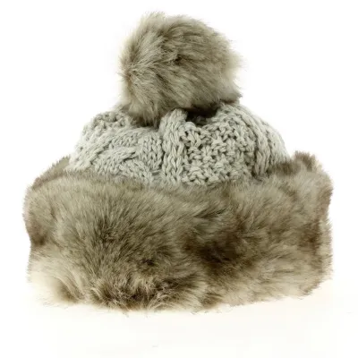 Tania beige pom-pom beanie - Starling | Chapellerie Traclet | Reference: 19286