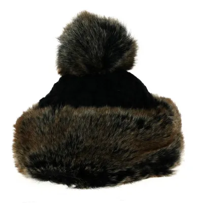 Tania black pompom beanie - Starling | Traclet Hat Shop | Reference: 19290