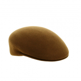 Curved Delys Wool Felt Cap Camel - Traclet