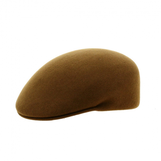 Curved Delys Wool Felt Cap Camel - Traclet Curved Delys Wool Felt Cap Camel - Traclet
