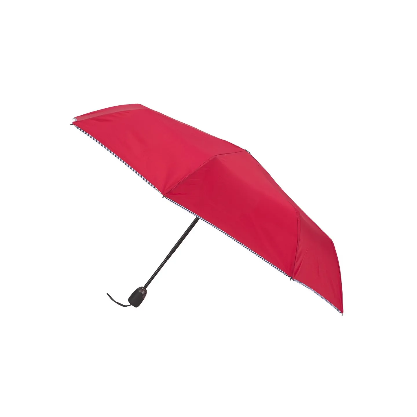 Parapluie Femme Opale Rouge Finition Rayures - Piganiol