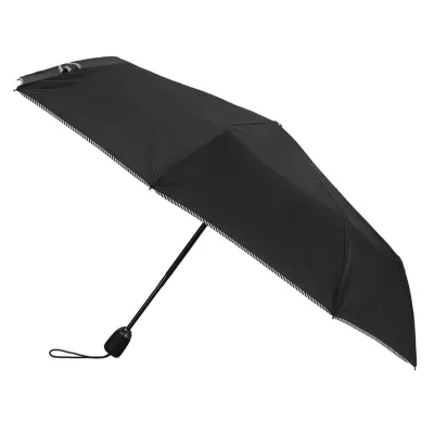 Women's Opal Black Umbrella with Striped Finish - Piganiol Reference: 19304| Traclet Hat Shop