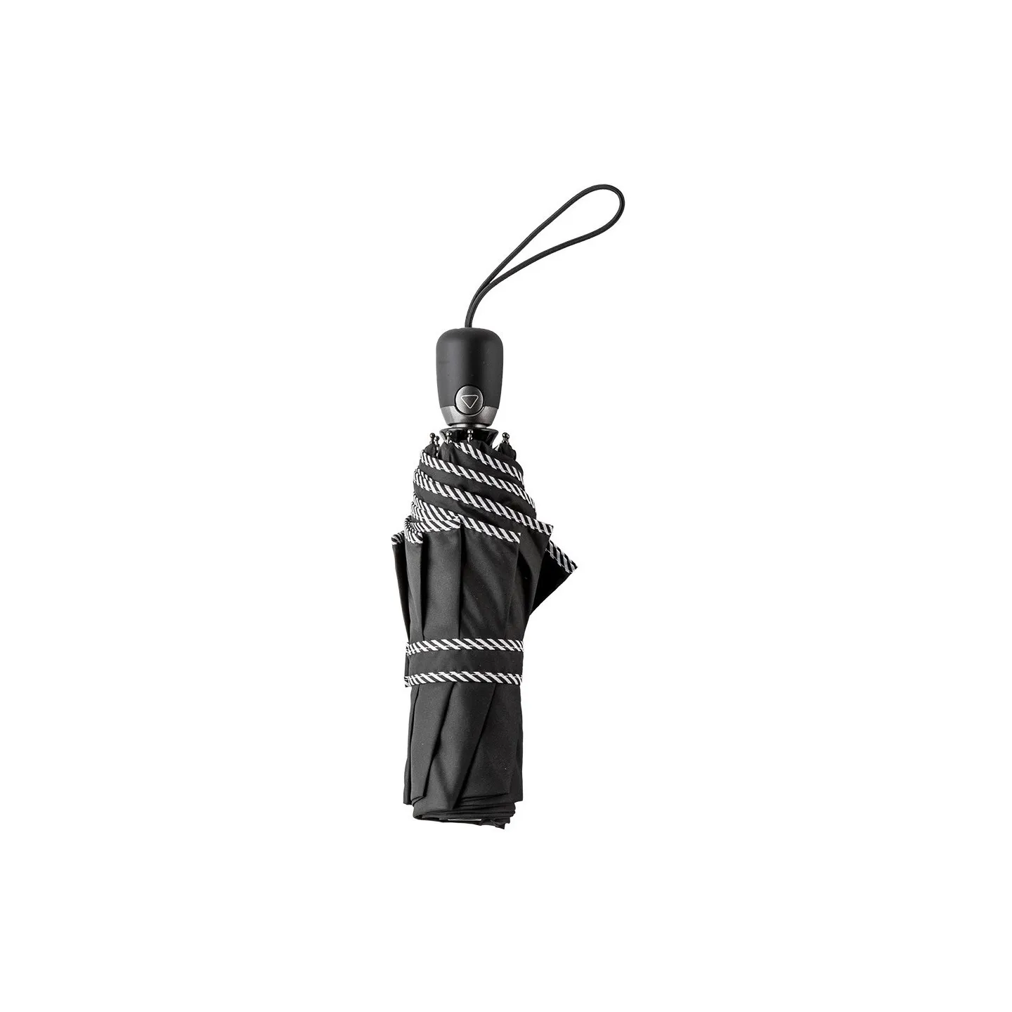 Women's Opal Black Umbrella with Striped Finish - Piganiol Reference: 19304| Traclet Hat Shop