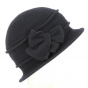 Chapeau Cloche Mania Feutre Laine noir - Traclet