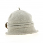 Josiane Beige Wool Cloche Hat - Traclet