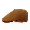 Casquette Cuir Wayne Camel - Traclet Reference : 18203 | Chapellerie Traclet
