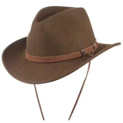 Chapeau Fedora Silverton Laine Marron Scippis - Traclet