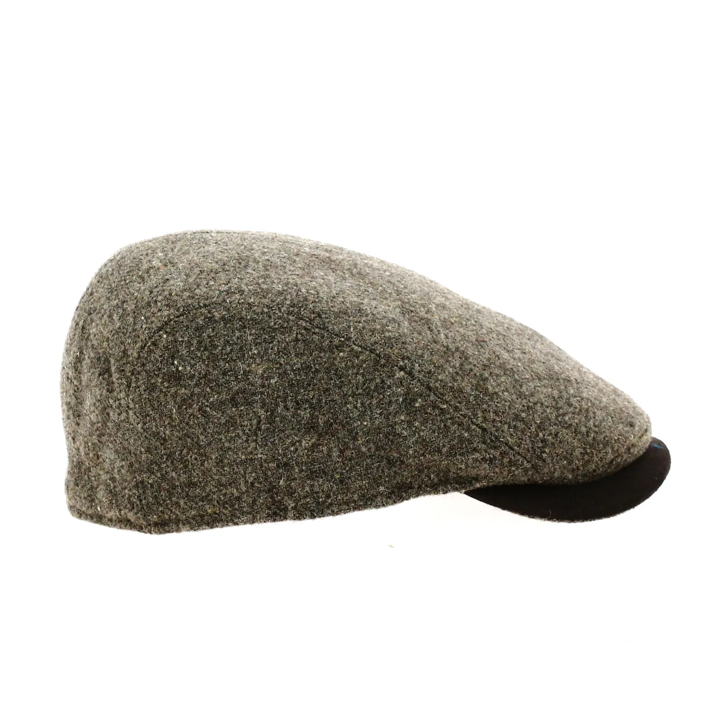 Casquette plate cache oreille Napoli shetland Taupe - Traclet Référence : 19326| Chapellerie Traclet