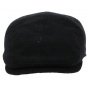 Black Madison Flat Cap with Ear Flaps - Traclet