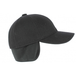 Casquette Baseball Panno Cache-Oreilles Noir - Traclet