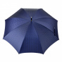 Parapluie Canne Femme Noir Finition Marinière - Piganiol