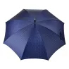 Women's Black Walking Umbrella with Sailor Stripe Finish - Piganiol Reference: 19344 - TRACLET hat shop