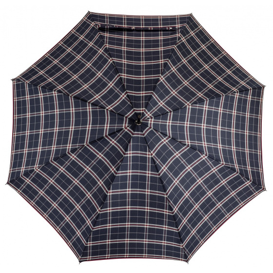 Parapluie Canne Femme Noir Finition Marinière - Piganiol Parapluie Canne Femme Noir Finition Marinière - Piganiol