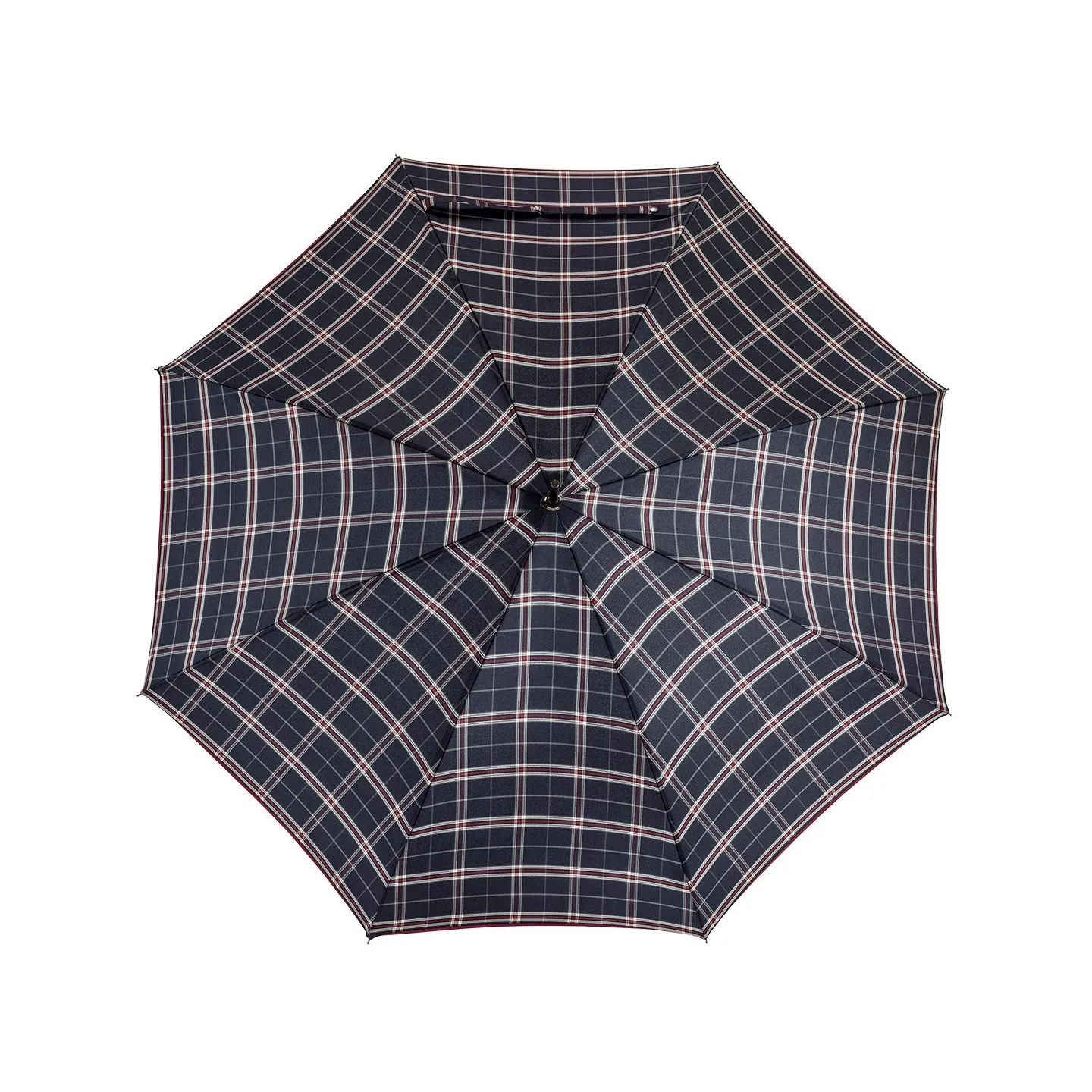 Women's Black Walking Umbrella with Sailor Stripe Finish - Piganiol Reference: 19344 - TRACLET hat shop