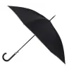 Women's Black Walking Umbrella with Sailor Stripe Finish - Piganiol Reference: 19344 - TRACLET hat shop