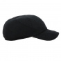 Black Baseball Cap with Ear Flaps - Traclet