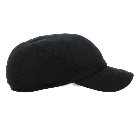 Casquette Baseball Cache-Oreilles Noir - Traclet Casquette Baseball Cache-Oreilles Noir - Traclet