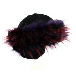 Chamonix Fur Beanie made in France - purple