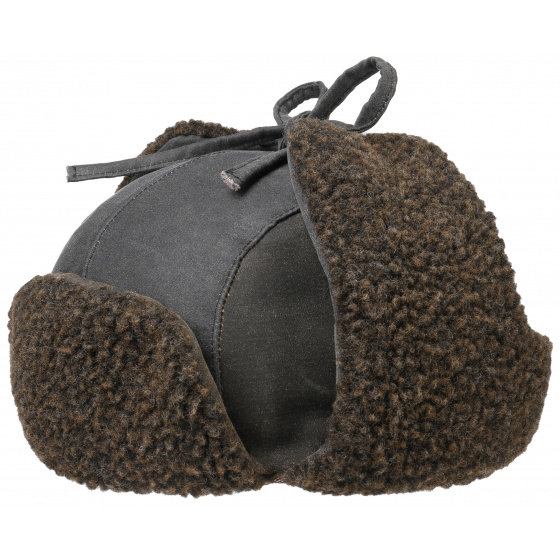 Verona Faux Fur Ushanka Black & Brown - Stetson Verona Faux Fur Ushanka Black & Brown - Stetson