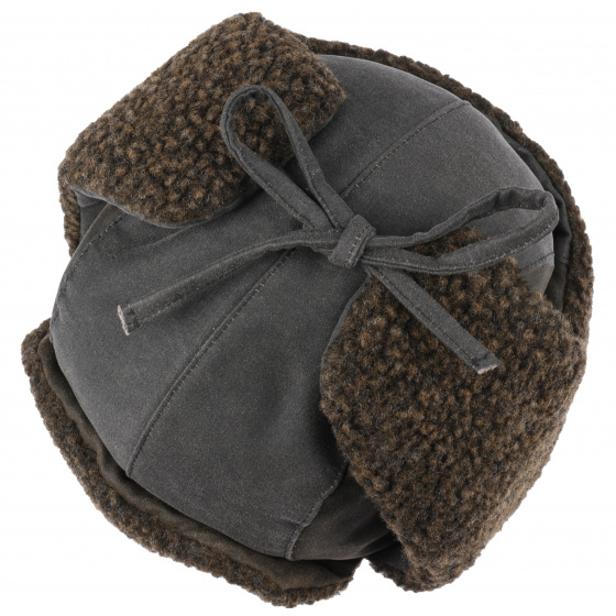 Verona Faux Fur Ushanka Black & Brown - Stetson Verona Faux Fur Ushanka Black & Brown - Stetson