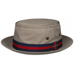 Porkpie Taupe Cotton Hat - Stetson