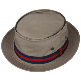 Porkpie Taupe Cotton Hat - Stetson