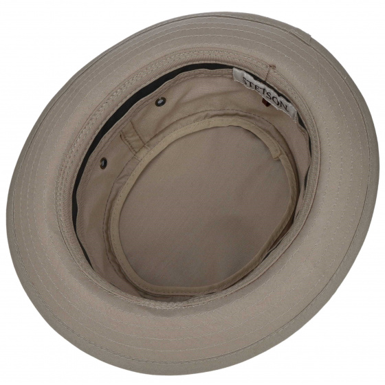 Chapeau Porkpie Coton Taupe - Stetson Chapeau Porkpie Coton Taupe - Stetson