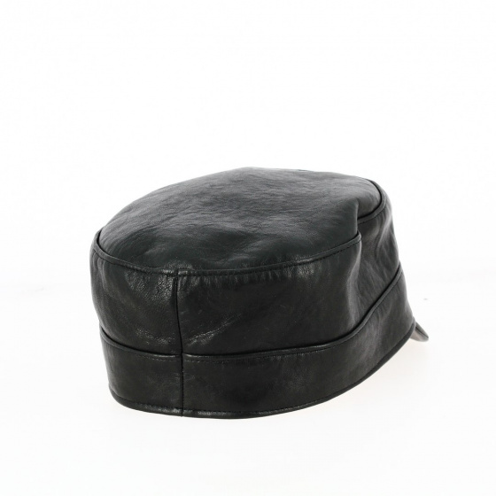 Casquette Cubaine Cuir Noire Booster - Traclet