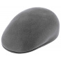 Grey Domed Ascot Cap in wool - Traclet