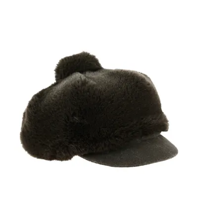 casquette fourrure gavroche marron