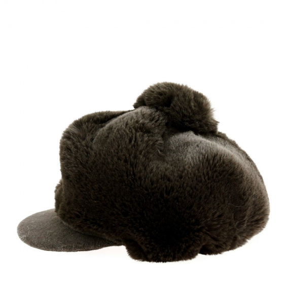 brown fur newsboy cap brown fur newsboy cap