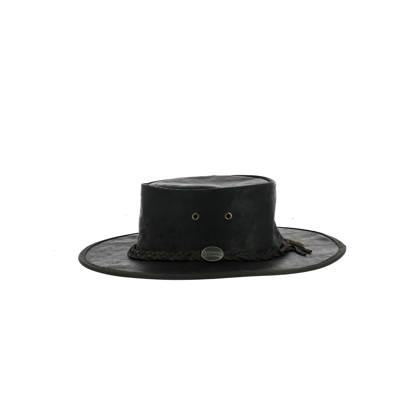 Chapeau cuir kangourou Squashy noir - Barmah Reference : 3547 | Chapellerie Traclet
