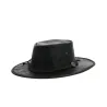Chapeau cuir kangourou Squashy noir - Barmah Reference : 3547 | Chapellerie Traclet