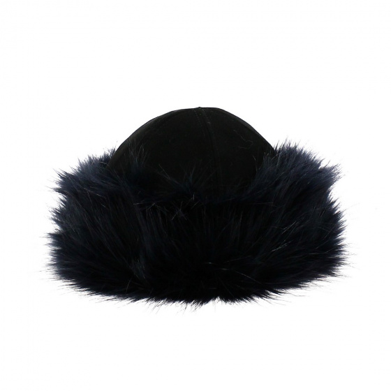 Ivanova Leather & Faux Fur Blue Toque - Traclet