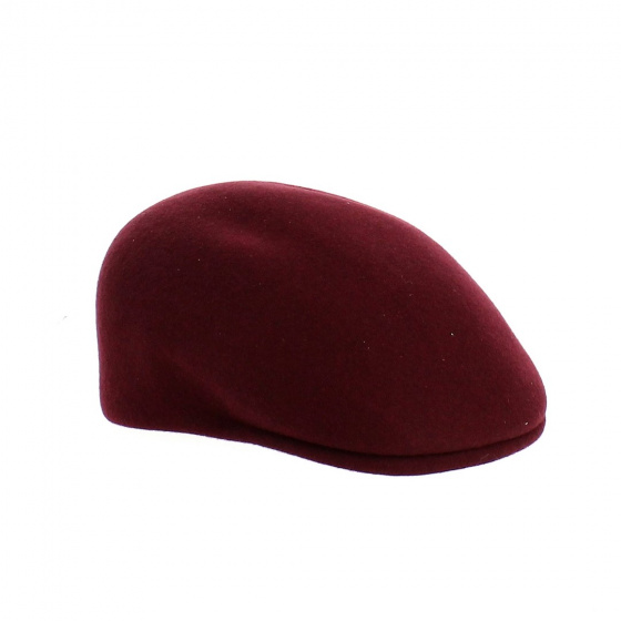 Burgundy Domed Ascot Wool Cap - Traclet