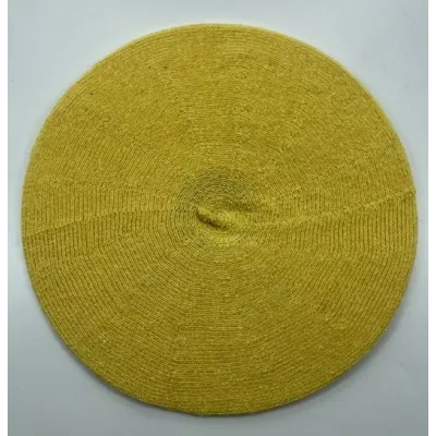 Classic Organic Cotton Yellow Beret - Le Béret Français Reference: 19436| Chapellerie Traclet