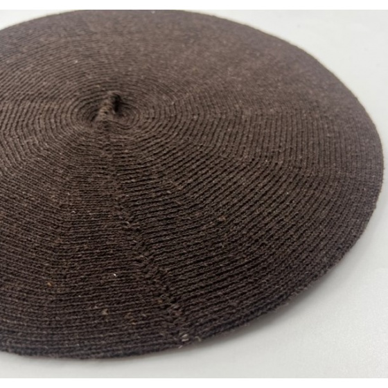 Béret Classique Coton Bio Marron - Le Béret Français