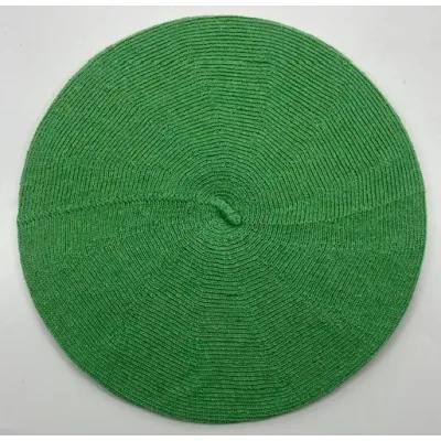 Classic Organic Cotton Beret Anise Green - Le Béret Français Reference: 19438| Chapellerie Traclet