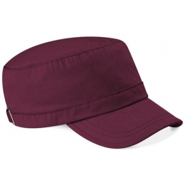 Burgundy Cotton Army Cap - Beechfield