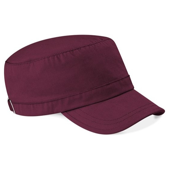 Burgundy Cotton Army Cap - Beechfield