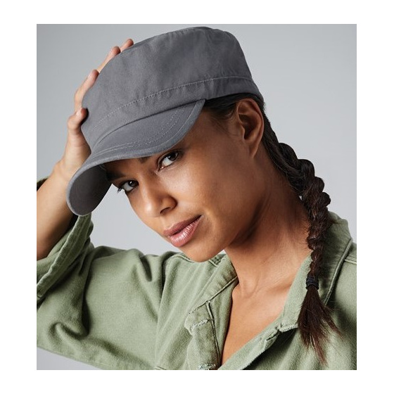 Grey Cotton Army Cap - Beechfield