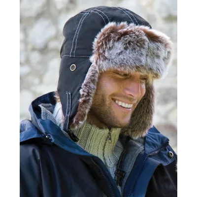 Black Faux Fur Sherpa Ushanka - Traclet Reference: 19452| Traclet Hat Shop