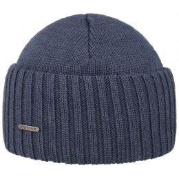 Short Beanie with Cuff Northport Light Blue Wool - Stetson