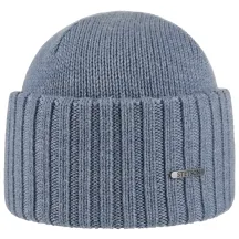 Short Beanie with Cuff Northport Light Blue Wool - Stetson Reference: 19456| Chapellerie Traclet