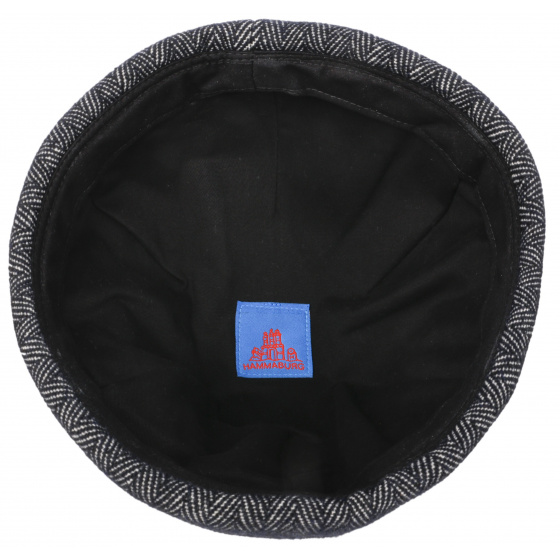 Bonnet Docker Laine Herringbone Marine - Hammaburg Bonnet Docker Laine Herringbone Marine - Hammaburg